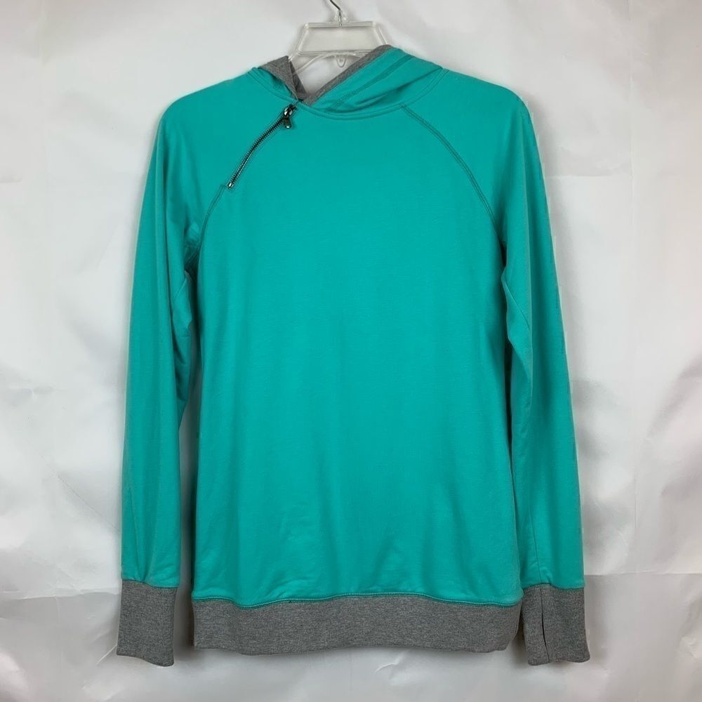 Found green and grey hooded sweatshirt